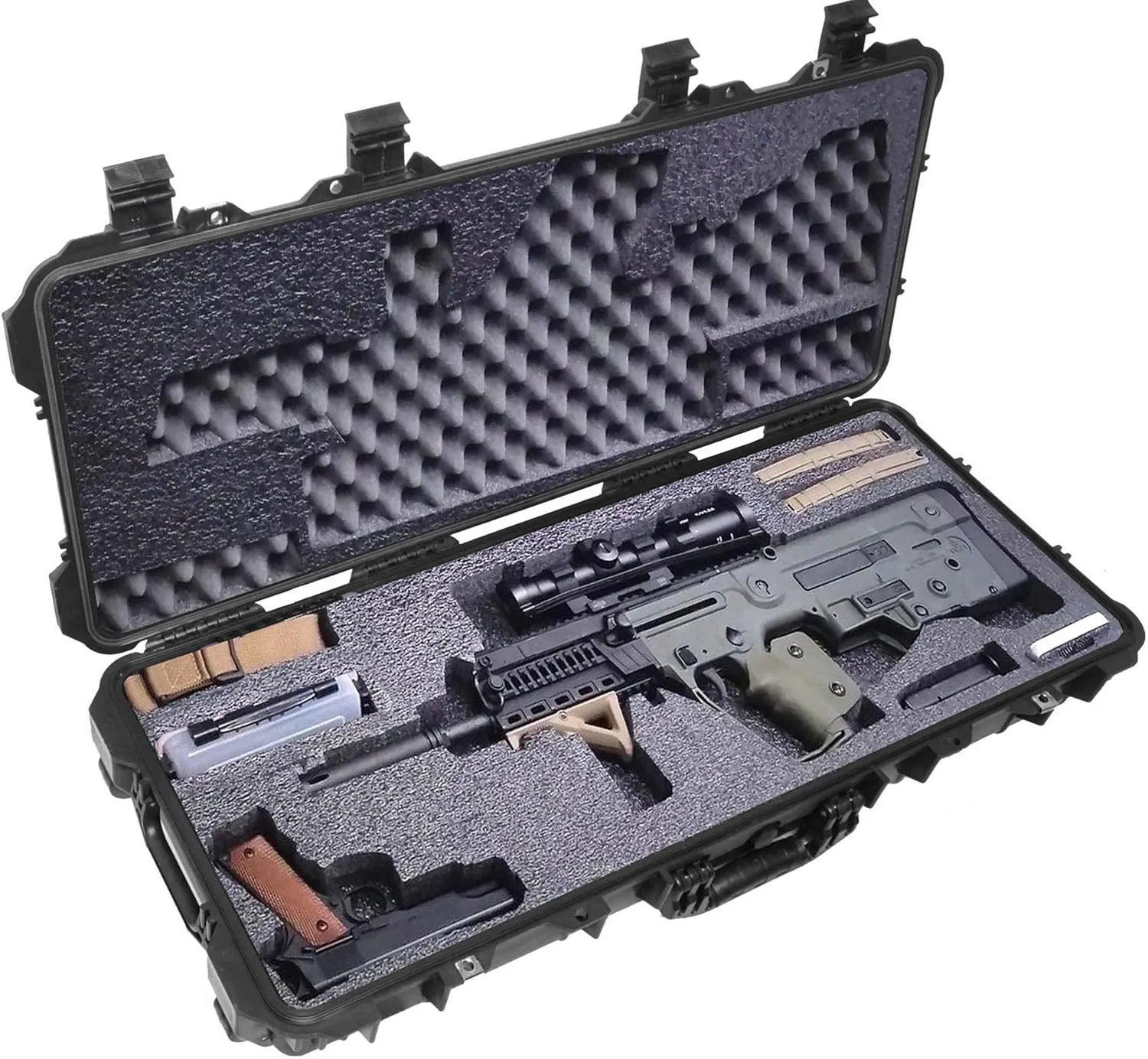 Case Club Pre-Cut Waterproof Bullpup Rifle Case with Accessory Box & Silica Gel to Help Prevent Rust (Gen 2)