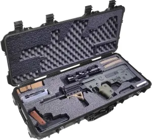 Case Club Pre-Cut Waterproof Bullpup Rifle Case with Accessory Box & Silica Gel to Help Prevent Rust (Gen 2)