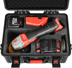 Case for milwaukee M18 Angle Grinder - Tool Bag for M18 FUEL Cordless Angle Grinder，Waterproof & Shockproof Tool Box for milwaukee Angle Grinder/Cutting Wheels/Battery/Charger/Side Handle (Case Only)