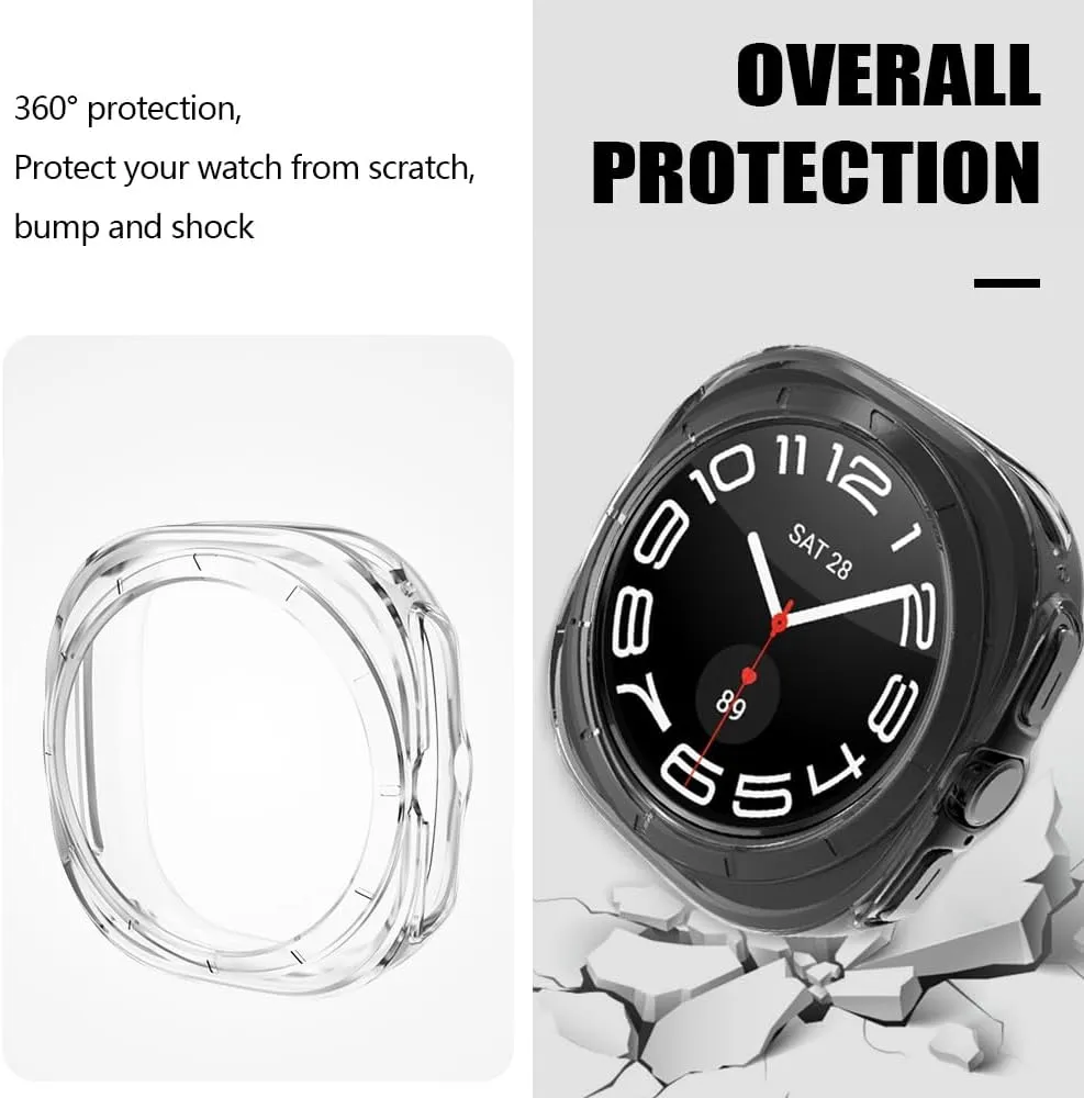 Case Full Cover For Samsung Galaxy Watch 7 40mm 44mm TPU Anti drop and waterproof Protector Case