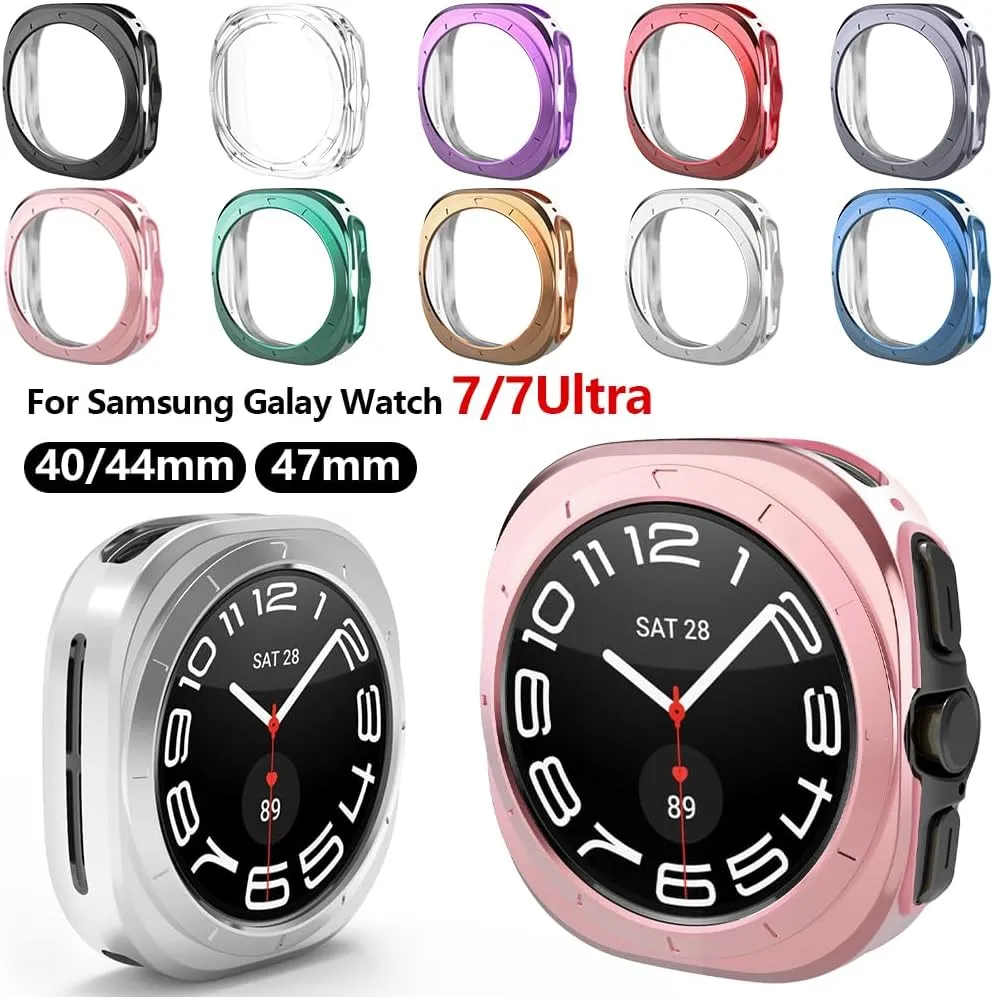 Case Full Cover For Samsung Galaxy Watch 7 40mm 44mm TPU Anti drop and waterproof Protector Case