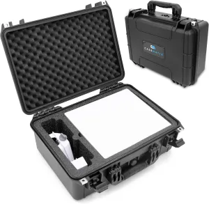 CASEMATIX Travel Case Compatible with Starlink Mini Dish, Mount, Cables, Power Supply & More - IPX7 Waterproof, Professionally Cut Impact-Resistant Closed Cell Foam with Separate Accessory Storage
