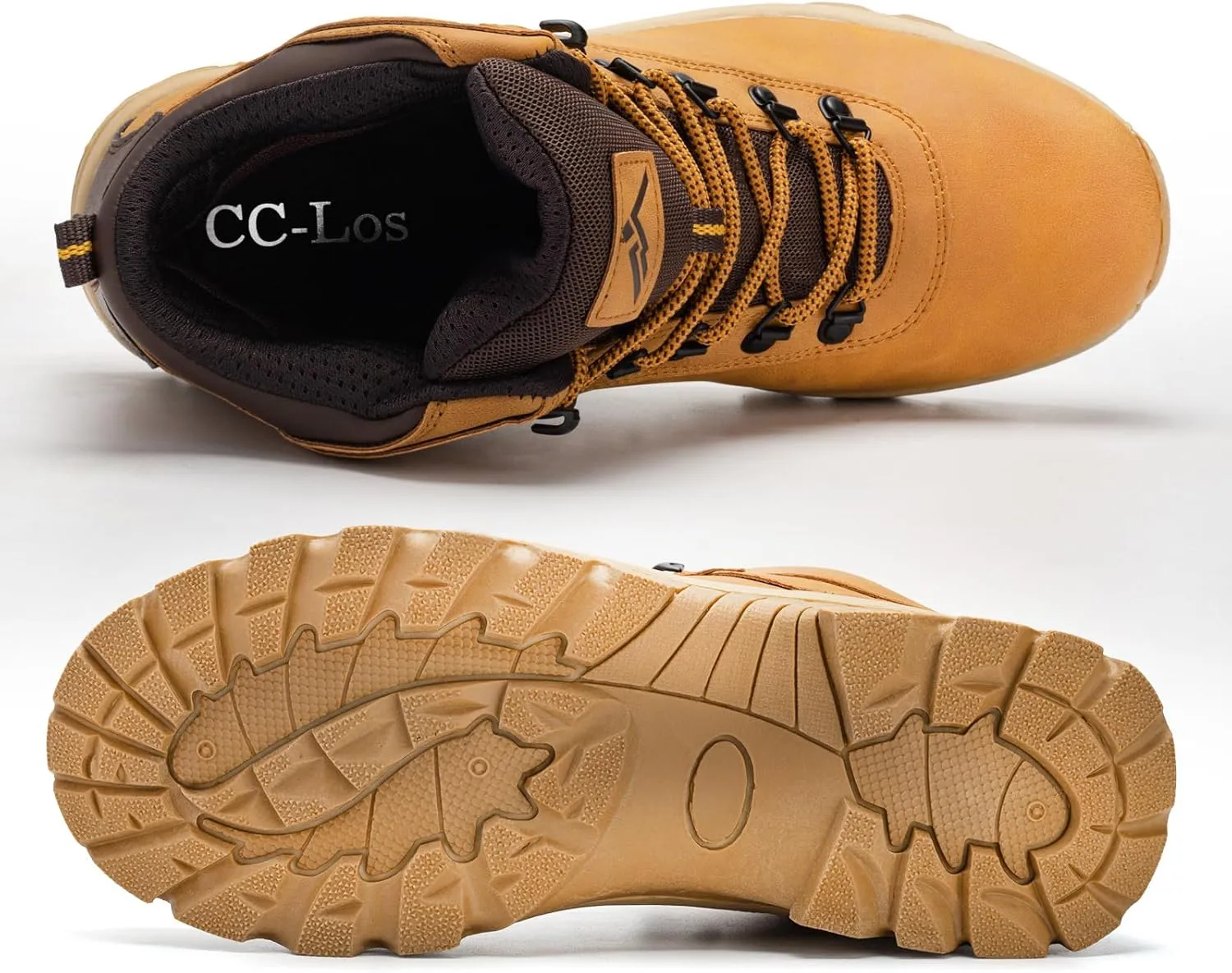 CC-Los Men's Waterproof Hiking Boots Work Boots Durable Non Slip Outdoor Shoes Size 7.5-14