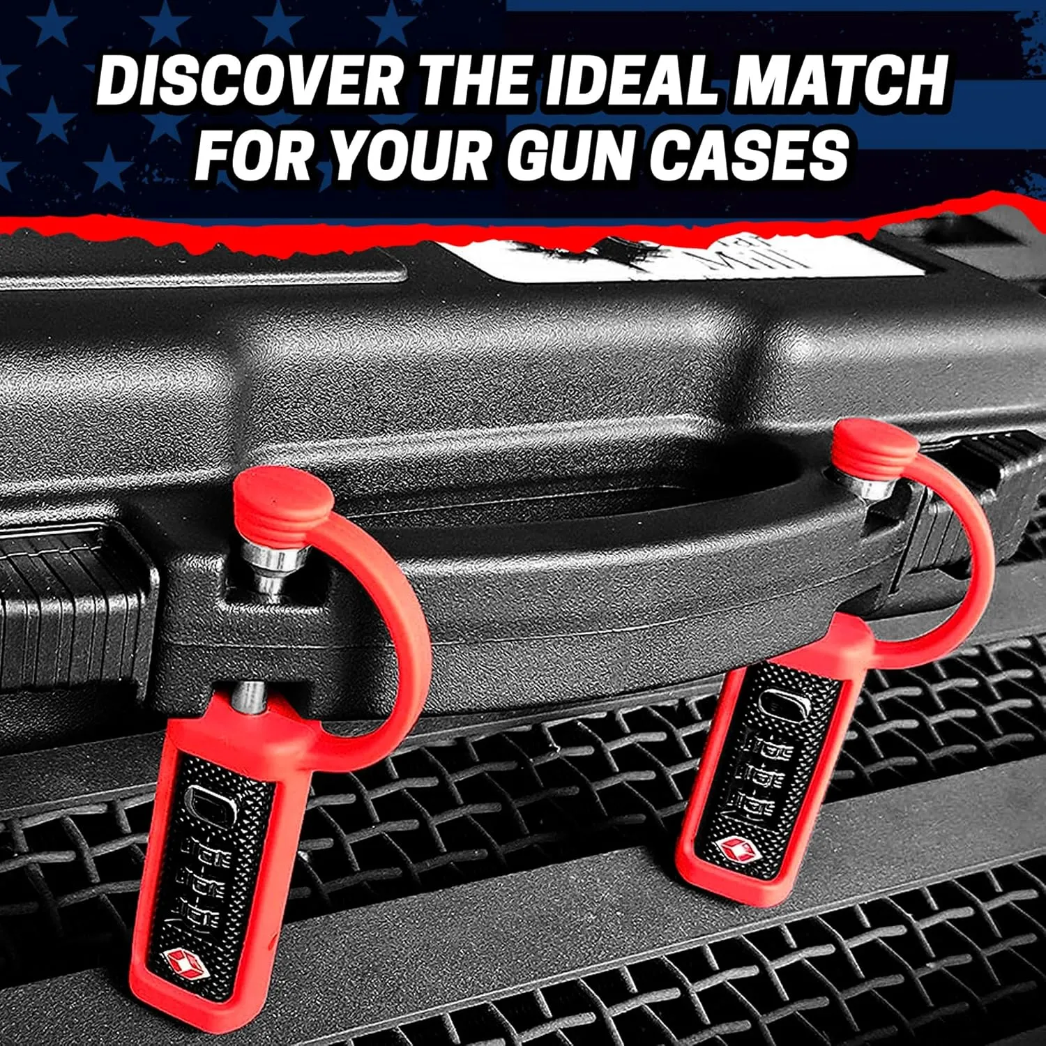 Cedar Mill TSA Approved Gun Case Lock – Durable, Cut-Resistant Security TSA Locks for Gun Case, Pistol Case, Revolver Gun Case or Firearms – Child-Safe Trigger Locks for Rifles and Shotguns