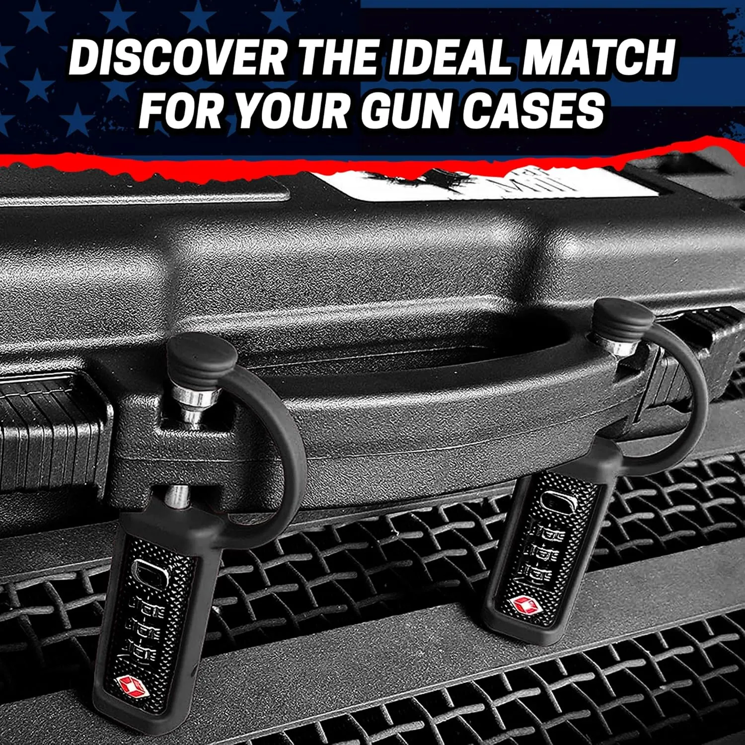 Cedar Mill TSA Approved Gun Case Lock – Durable, Cut-Resistant Security TSA Locks for Gun Case, Pistol Case, Revolver Gun Case or Firearms – Child-Safe Trigger Locks for Rifles and Shotguns