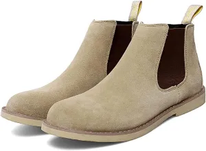 Chelsea Boots Men Suede Leather Casual Chukka Ankle Boots Classic Elastic Dress Ankle Boots for Men Outdoor Fashion Shoes