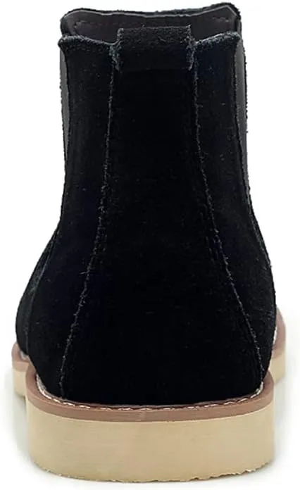 Chelsea Boots Men Suede Leather Casual Chukka Ankle Boots Classic Elastic Dress Ankle Boots for Men