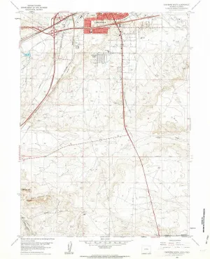 Cheyenne South WY topo map, 1:24000 Scale, 7.5 X 7.5 Minute, Historical, 1961, Updated 1963, 26.9 x 21.7 in