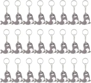 CiciBear 24 Pack Keychains Party Favors for Sea Lion Party, Ocean Animal Creature Goodie Bag Stuffer, Kids Birthday, Carnival Rewards