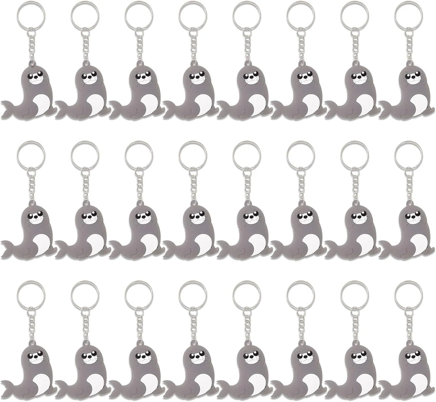 CiciBear 24 Pack Keychains Party Favors for Sea Lion Party, Ocean Animal Creature Goodie Bag Stuffer, Kids Birthday, Carnival Rewards