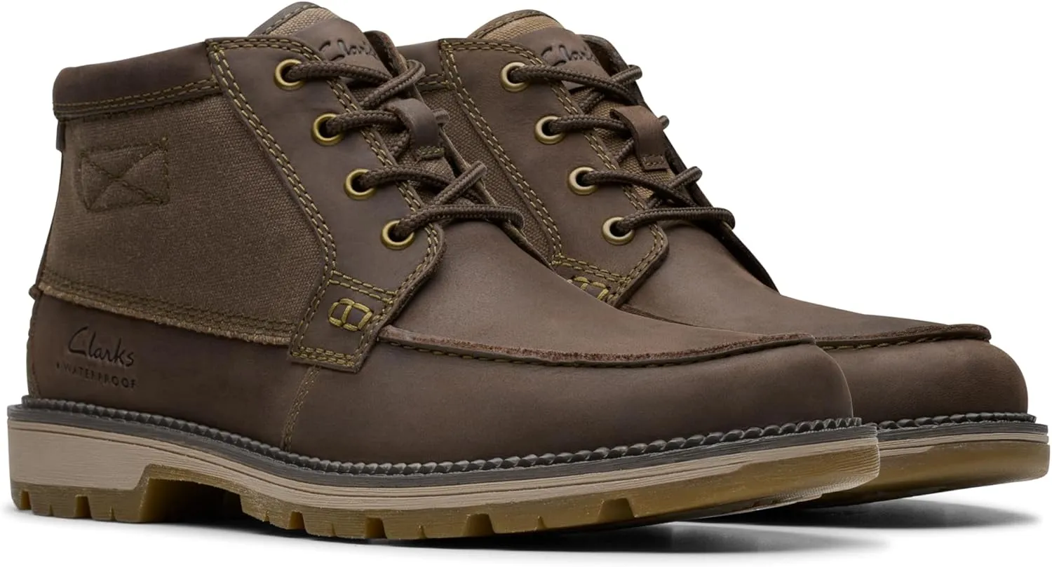 Clarks Mens MAPLEWALK MOC Padded Insole Leather Chukka Boots