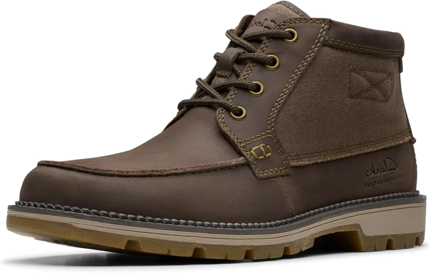 Clarks Mens MAPLEWALK MOC Padded Insole Leather Chukka Boots