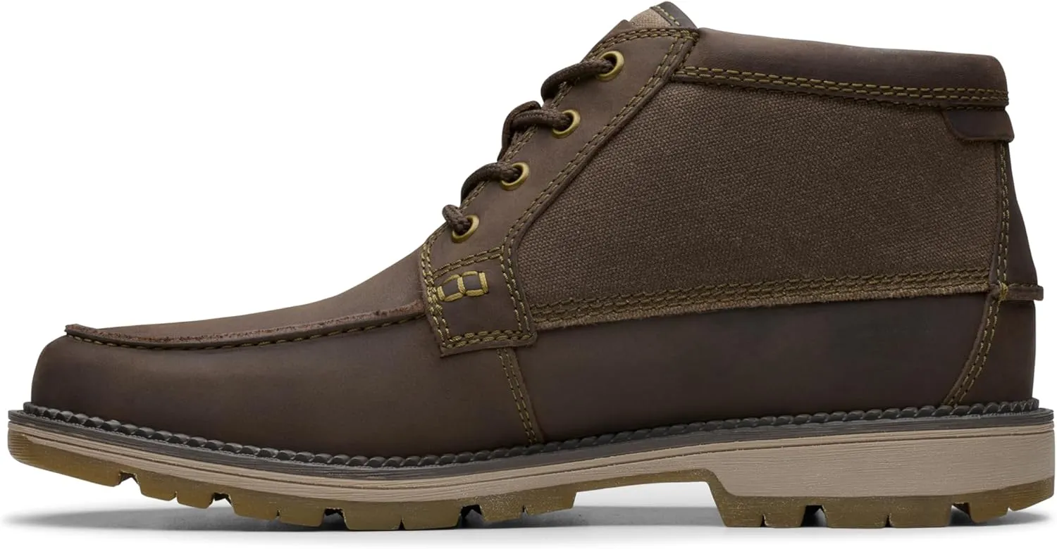 Clarks Mens MAPLEWALK MOC Padded Insole Leather Chukka Boots