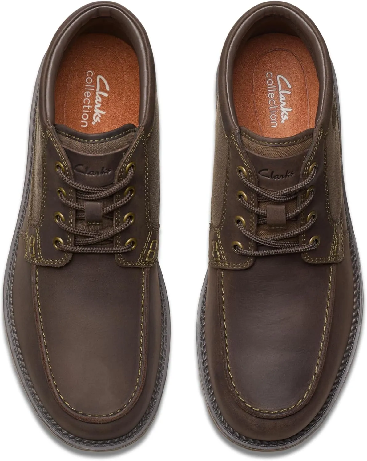 Clarks Mens MAPLEWALK MOC Padded Insole Leather Chukka Boots
