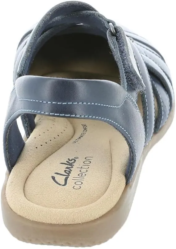 Clarks Womens Faux Leather Comfort Insole Slingback Sandals