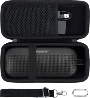 co2CREA Hard Travel Case Replacement for Bose New SoundLink Flex 2nd Gen/Bose SoundLink Flex Bluetooth Portable Speaker (Black Case)