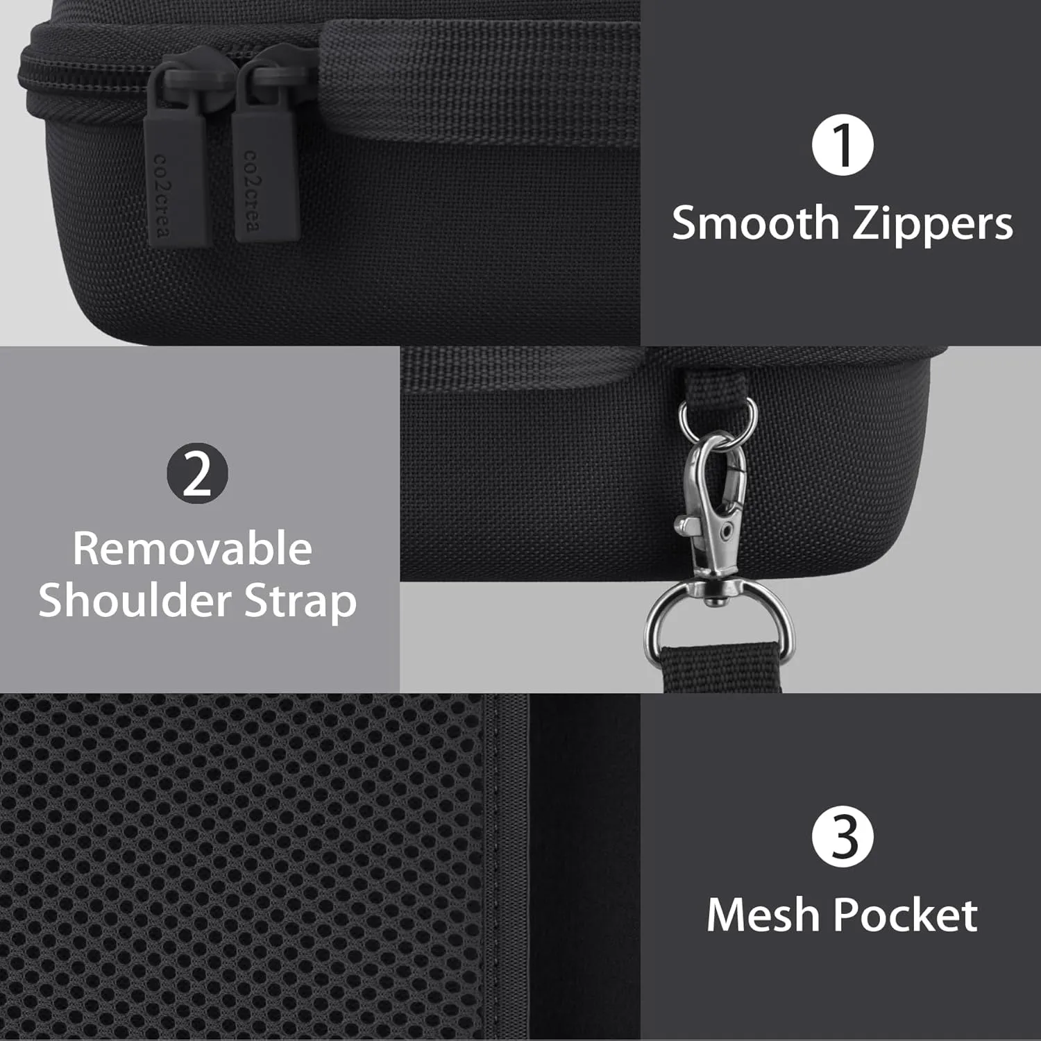 co2CREA Hard Travel Case Replacement for Bose New SoundLink Flex 2nd Gen/Bose SoundLink Flex Bluetooth Portable Speaker (Black Case)