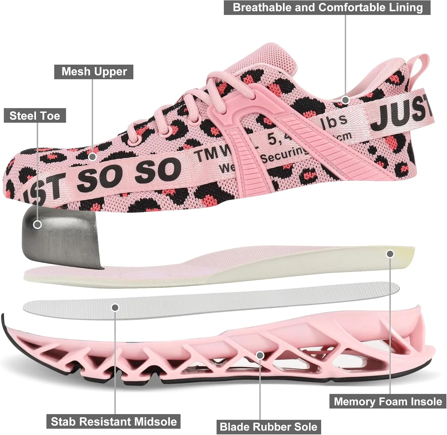 COKAFIL Steel Toe Shoes for Men Women Non Slip Work Safety Sneakers Construction Industrial Shoes Puncture Proof