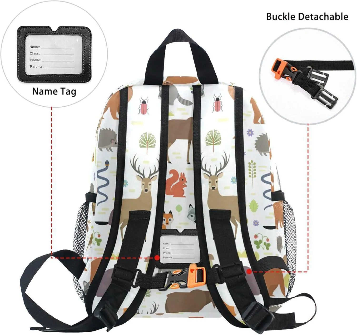 Collection Of Cute Animal Todder Backpack Lightweight Preschool Kindergarten Book Bag Practical and Durable Daycare Bag for Travel,Toys