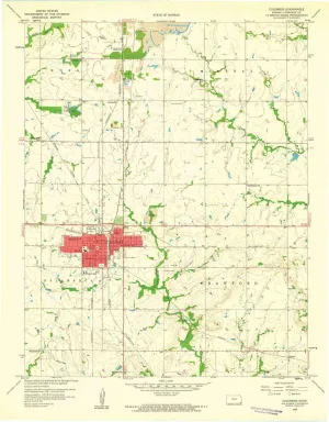 Columbus KS topo map, 1:24000 Scale, 7.5 X 7.5 Minute, Historical, 1958, Updated 1959, 27.14 x 21.18 in