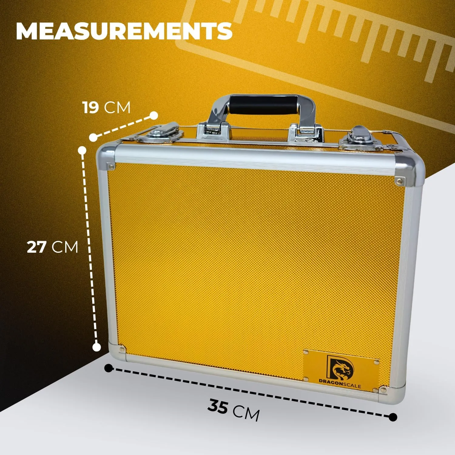 Compact Metal Slab Case – Holds 99 Graded Sports and Trading Cards – Durable Aluminum Storage Box for PSA, BGS, CGC Slabs – XL-99 Gold