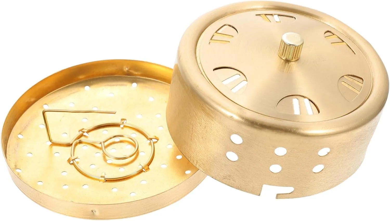 Copper Moxa Box for Smokeless Moxibustion Therapy Compact and Durable Design Adjustable Air Outlet for Optimal Usage Portable Body Massager Tool for Convenient Use