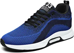 Couple Men's Elevator Casual Mesh Trainers Lightweight Breathable Lace Up Sports Shoes with Hidden Lift Heel for Men 10 Cm Vintage Sneaker