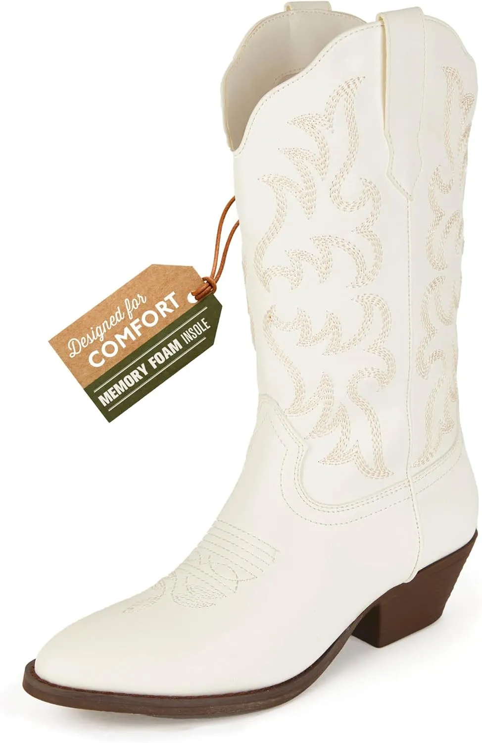 Cowboy Boots for Women - Classic Embroidery Traditional Style Cowgirl Boots, Comfortable Western Boots