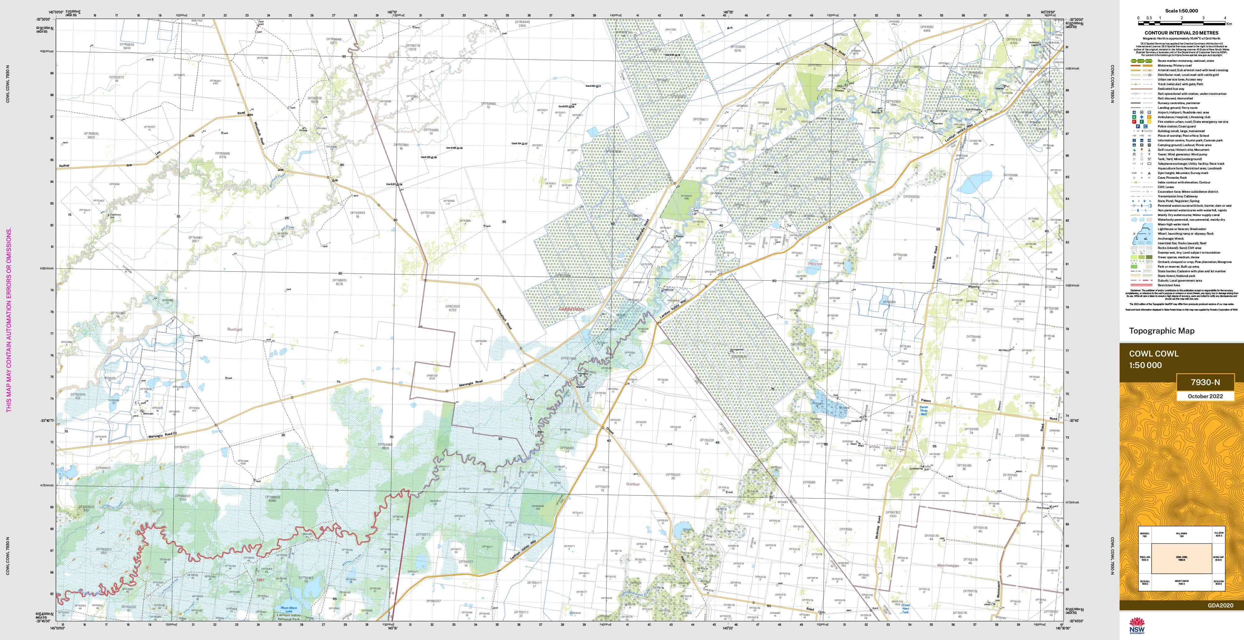 Cowl Cowl 7930-N Topographic Map 1:50k