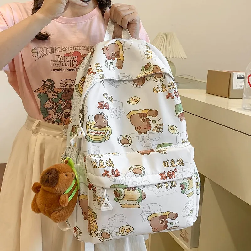 Cute Capibara Cartoon Backpack