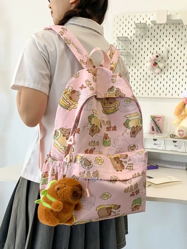 Cute Capibara Cartoon Backpack
