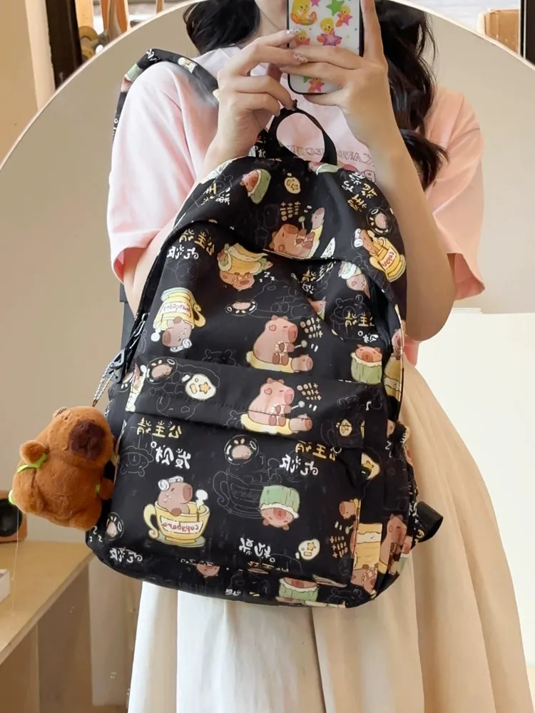 Cute Capibara Cartoon Backpack
