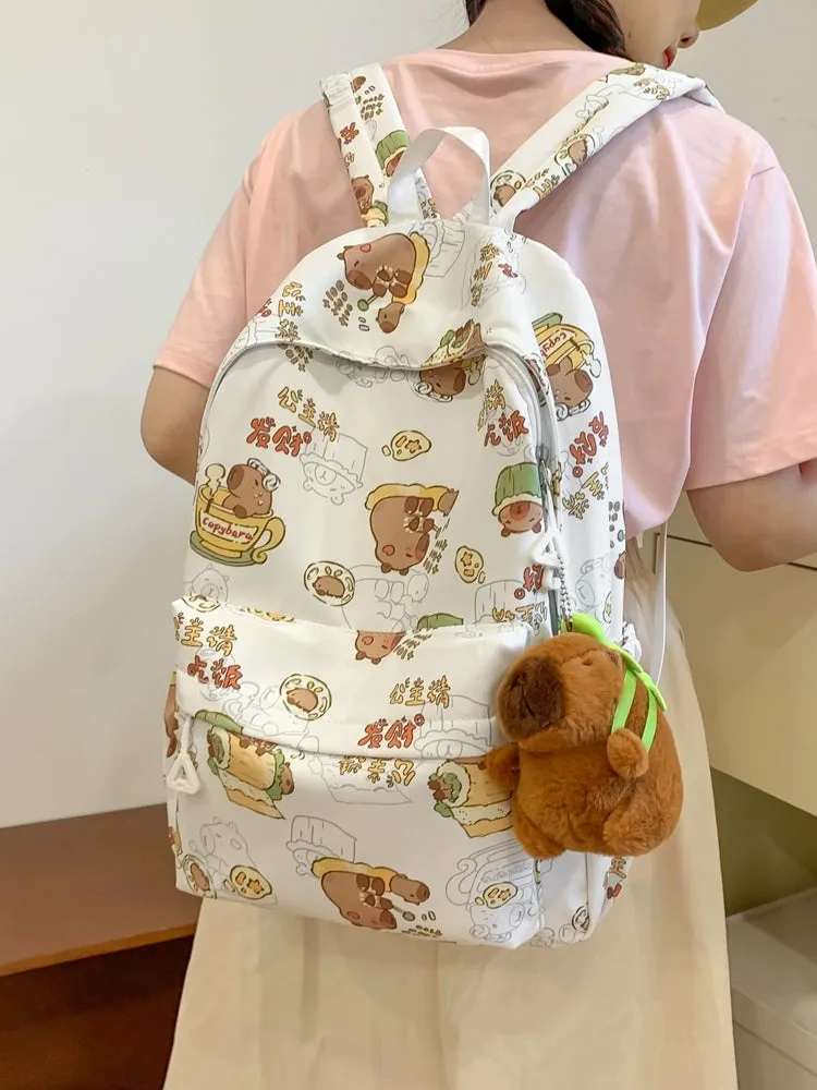 Cute Capibara Cartoon Backpack