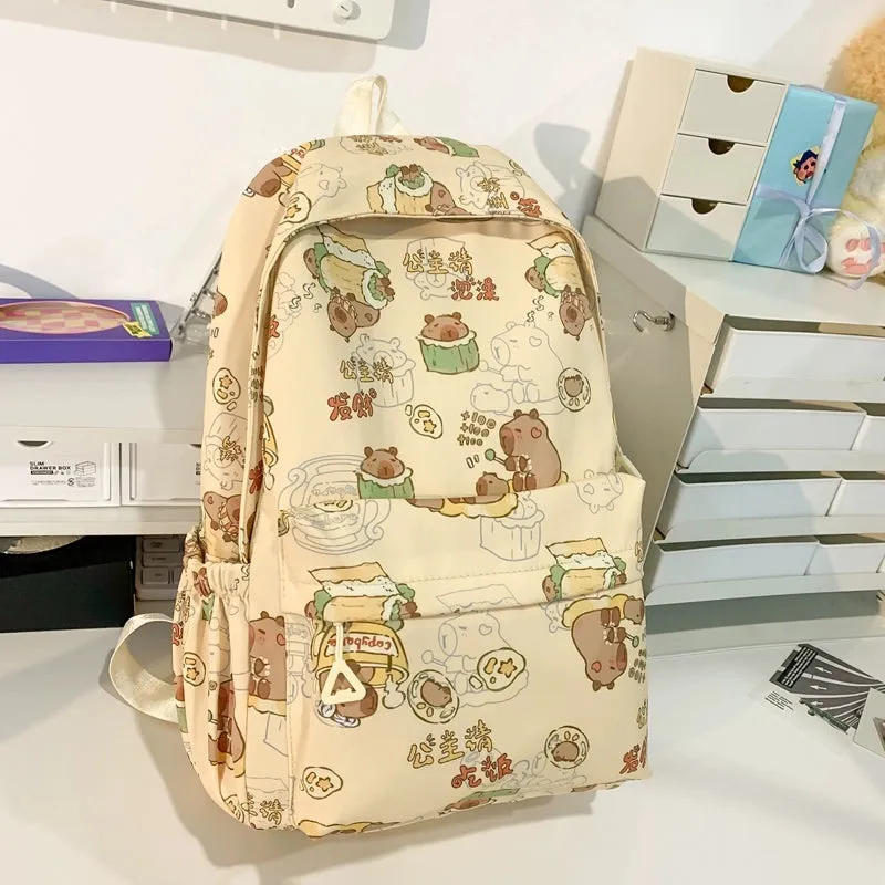 Cute Capibara Cartoon Backpack