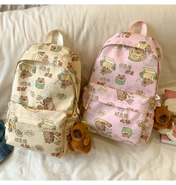 Cute Capibara Cartoon Backpack