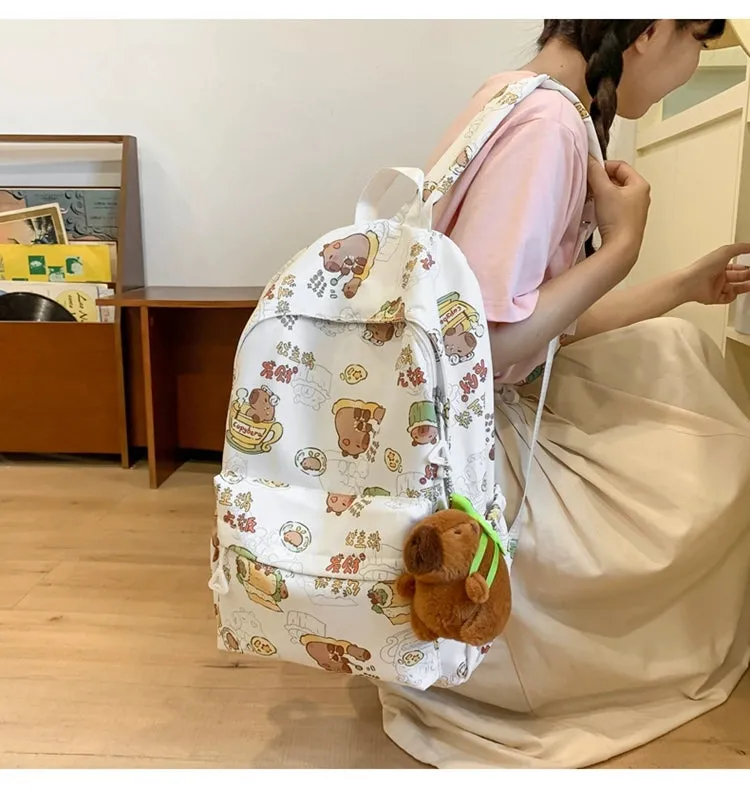 Cute Capibara Cartoon Backpack
