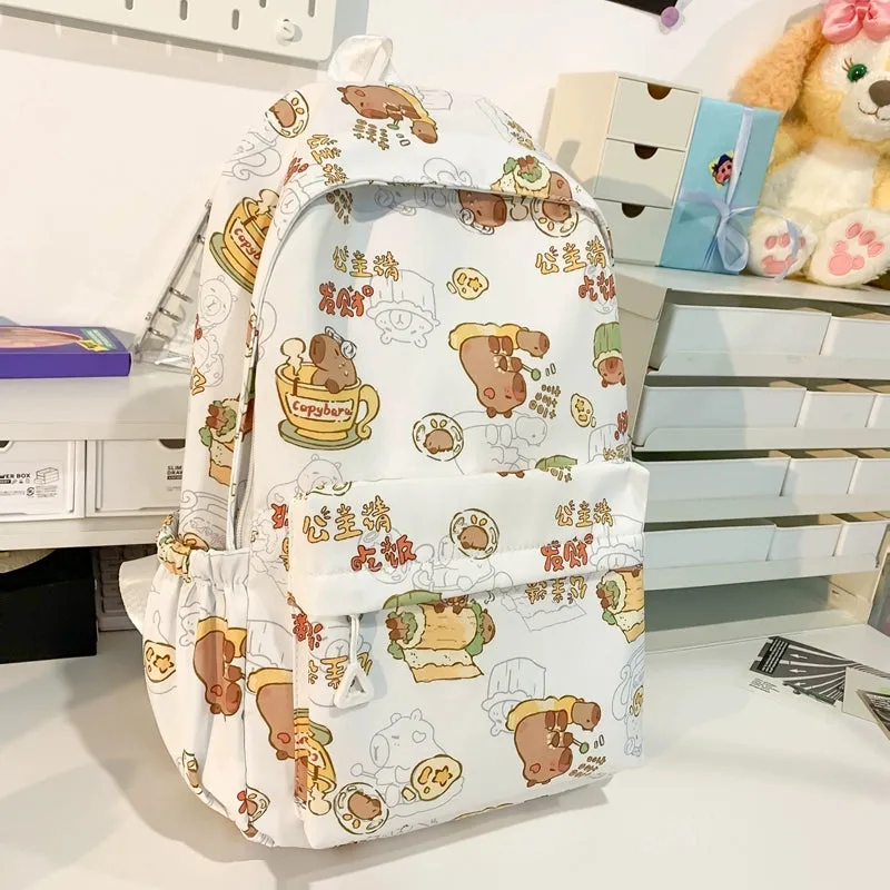 Cute Capibara Cartoon Backpack