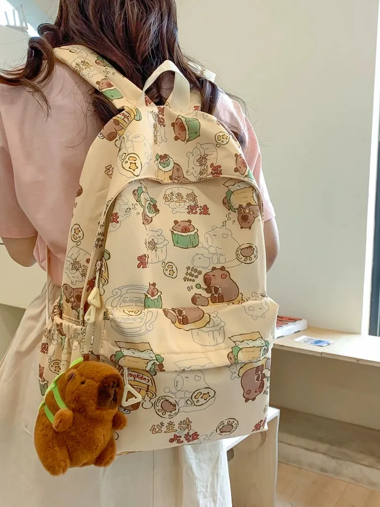 Cute Capibara Cartoon Backpack
