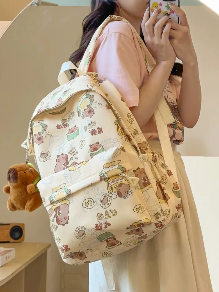 Cute Capibara Cartoon Backpack