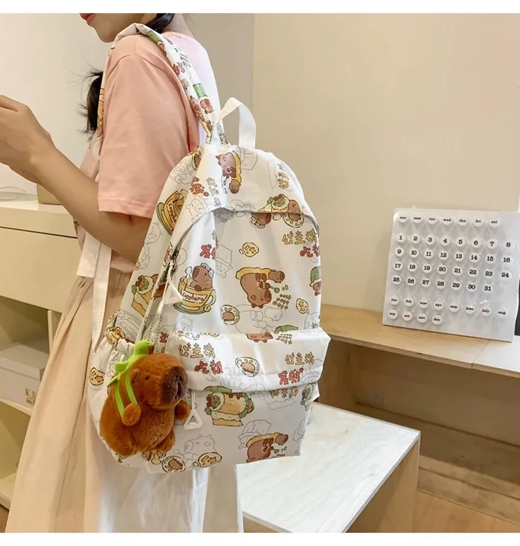 Cute Capibara Cartoon Backpack