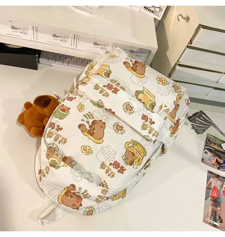 Cute Capibara Cartoon Backpack