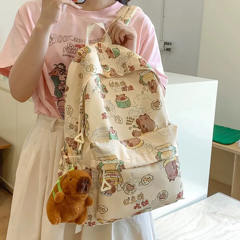 Cute Capibara Cartoon Backpack