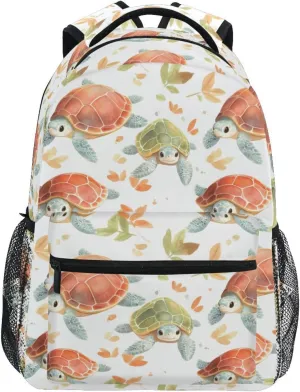Cute Sea Turtle School Kids Backpack for Boys Girls Laptop Backpack Lightweight Travel Bag for Women Men