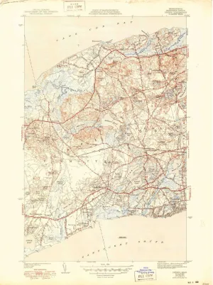 Dennis MA topo map, 1:31680 Scale, 7.5 X 7.5 Minute, Historical, 1943, Updated 1950, 22.8 x 17 in