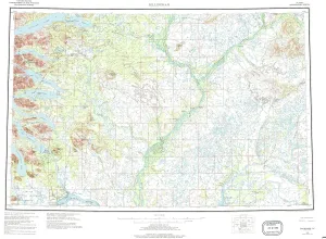 Dillingham AK topo map, 1:250000 Scale, 1 X 3 Degree, Historical, 1954, Updated 1995, 22.6 x 30.3 in