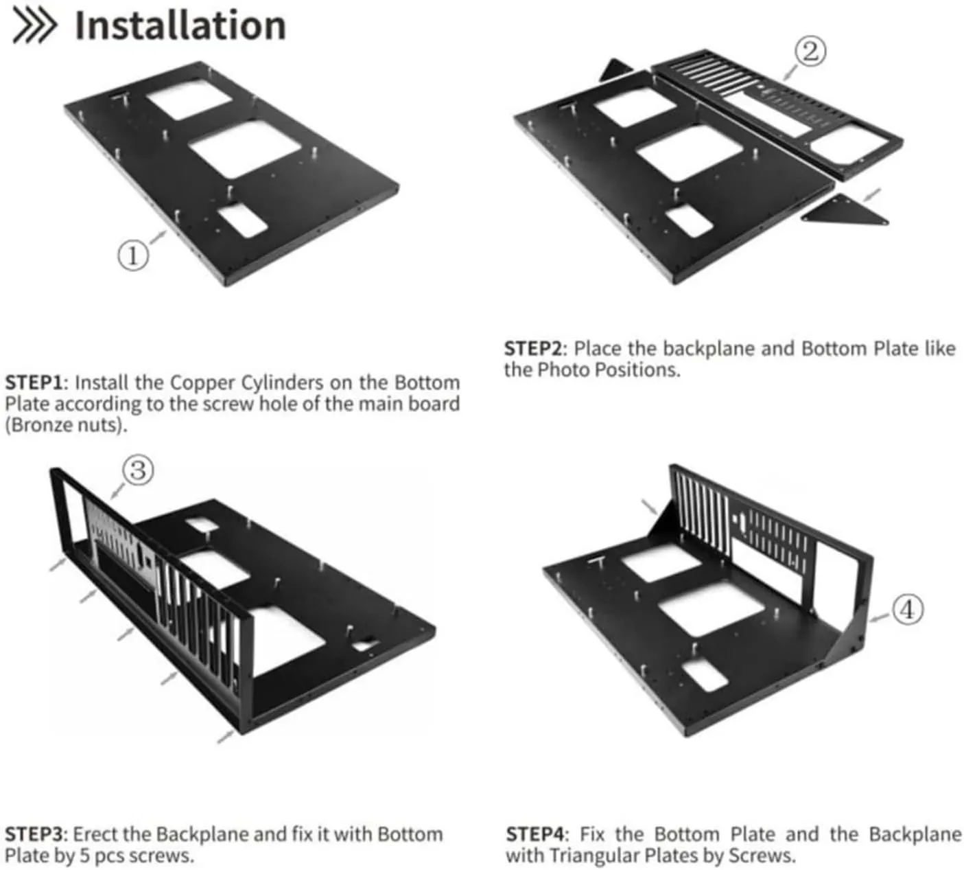 DIY Gaming Computer Case, ATX Open Chassis Case Rack Open Air Pc Case for A TX/M-ATX/ITX Motherboards up to 305x245mm