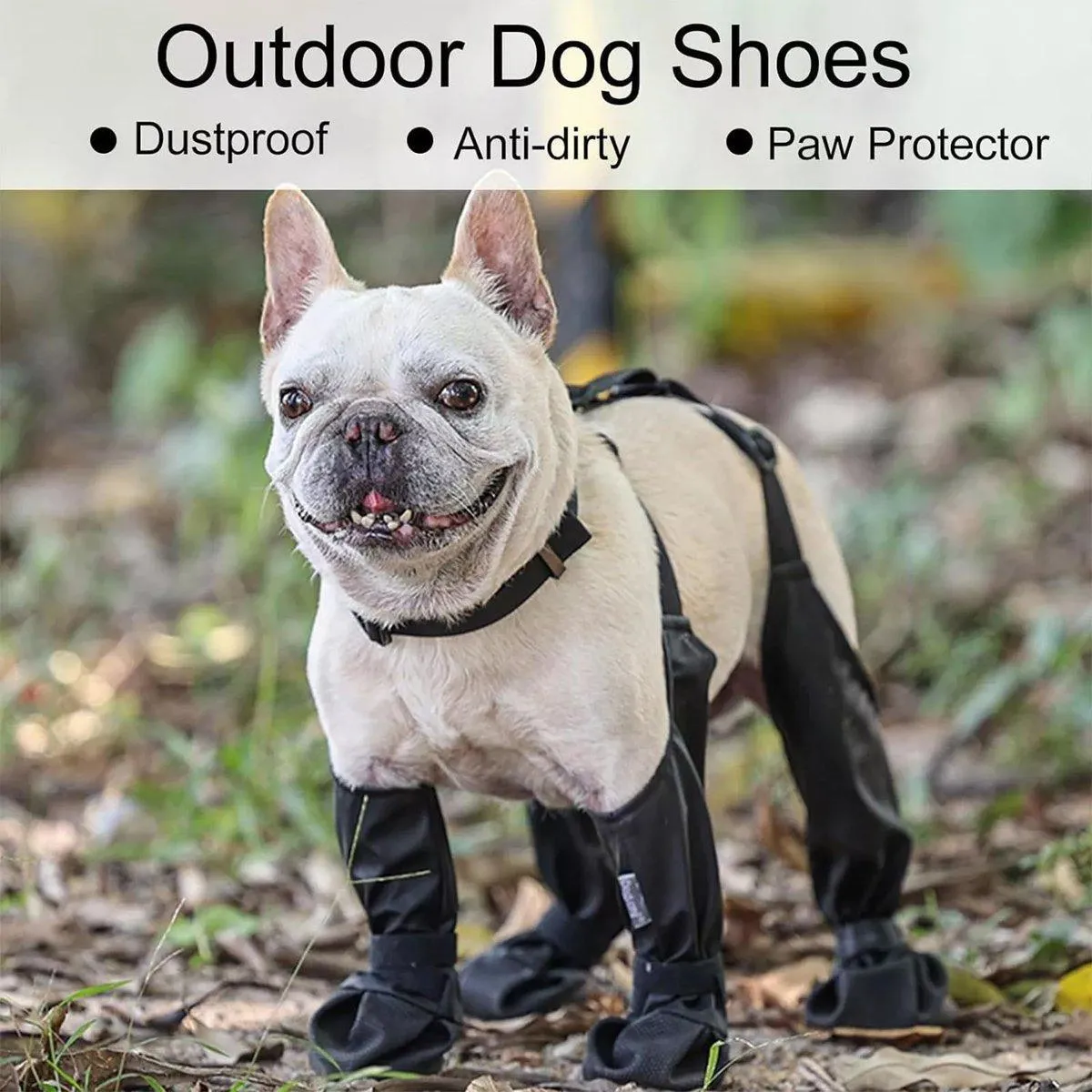 Dog Adjustable Suspender Boots Waterproof Dog Shoes Anti-Slip Pet Paw Protector