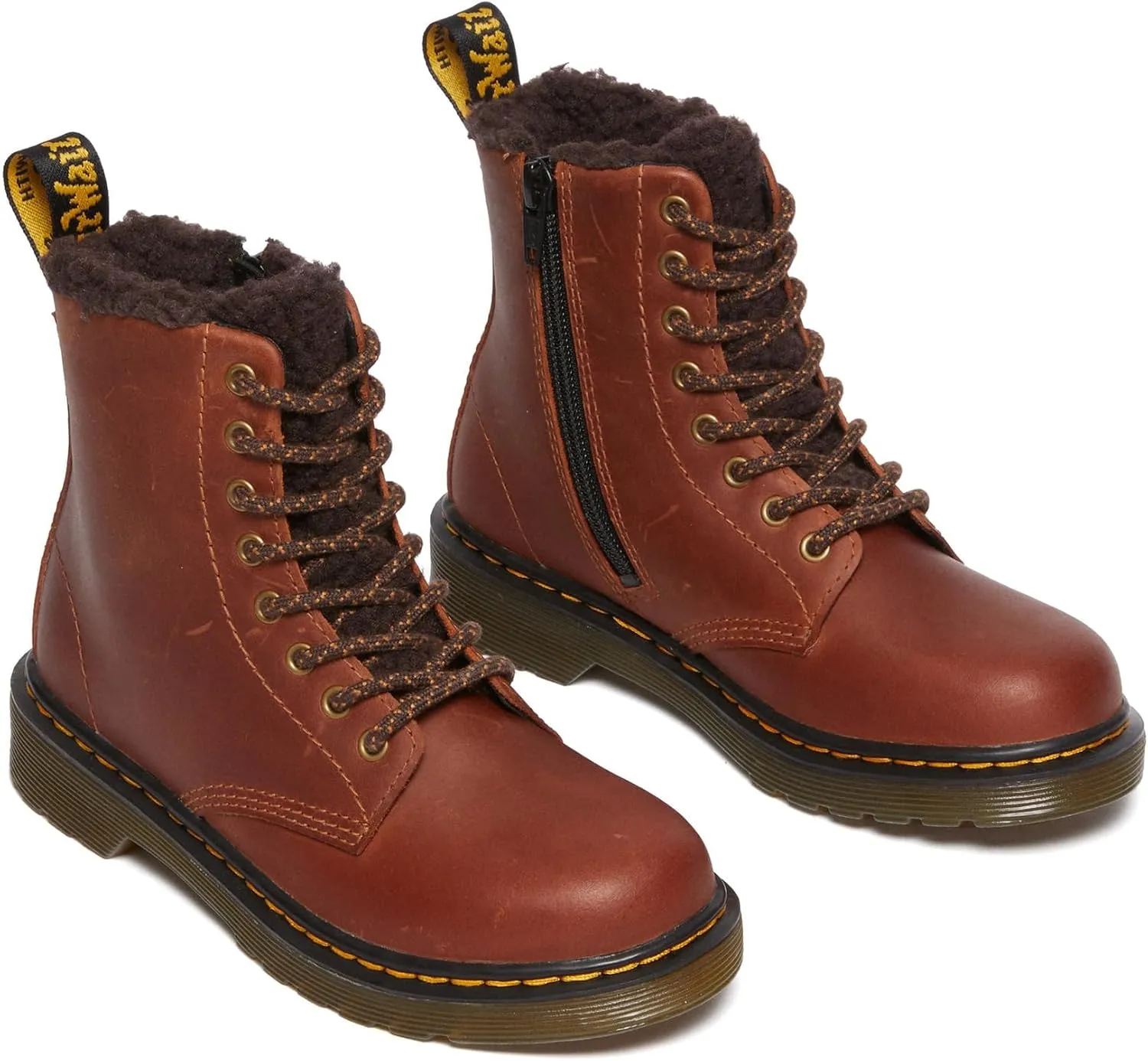 Dr. Martens 1460 Serena (Little Kid/Big Kid) Light Brown 12 UK (US 13 Little Kid) M