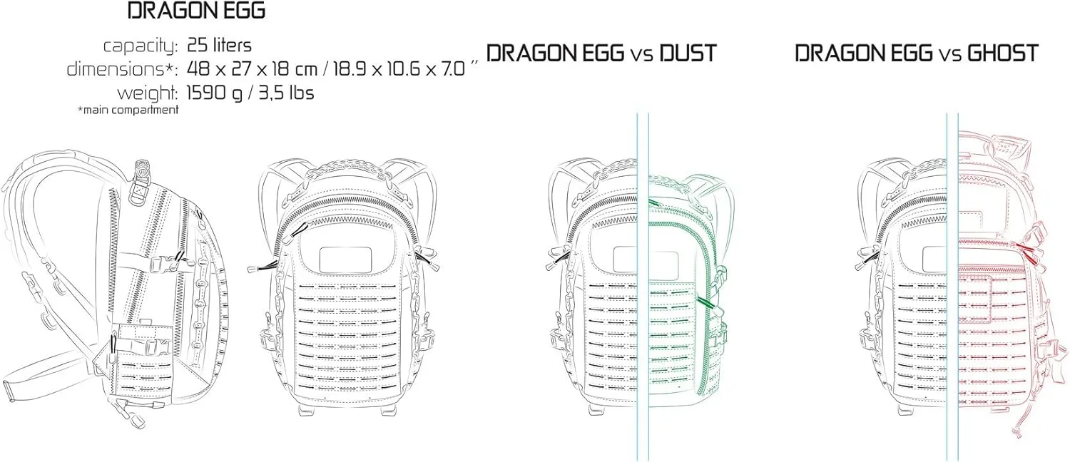 Dragon Egg Mk II Tactical Backpack Flecktarn 25 Liter Capacity