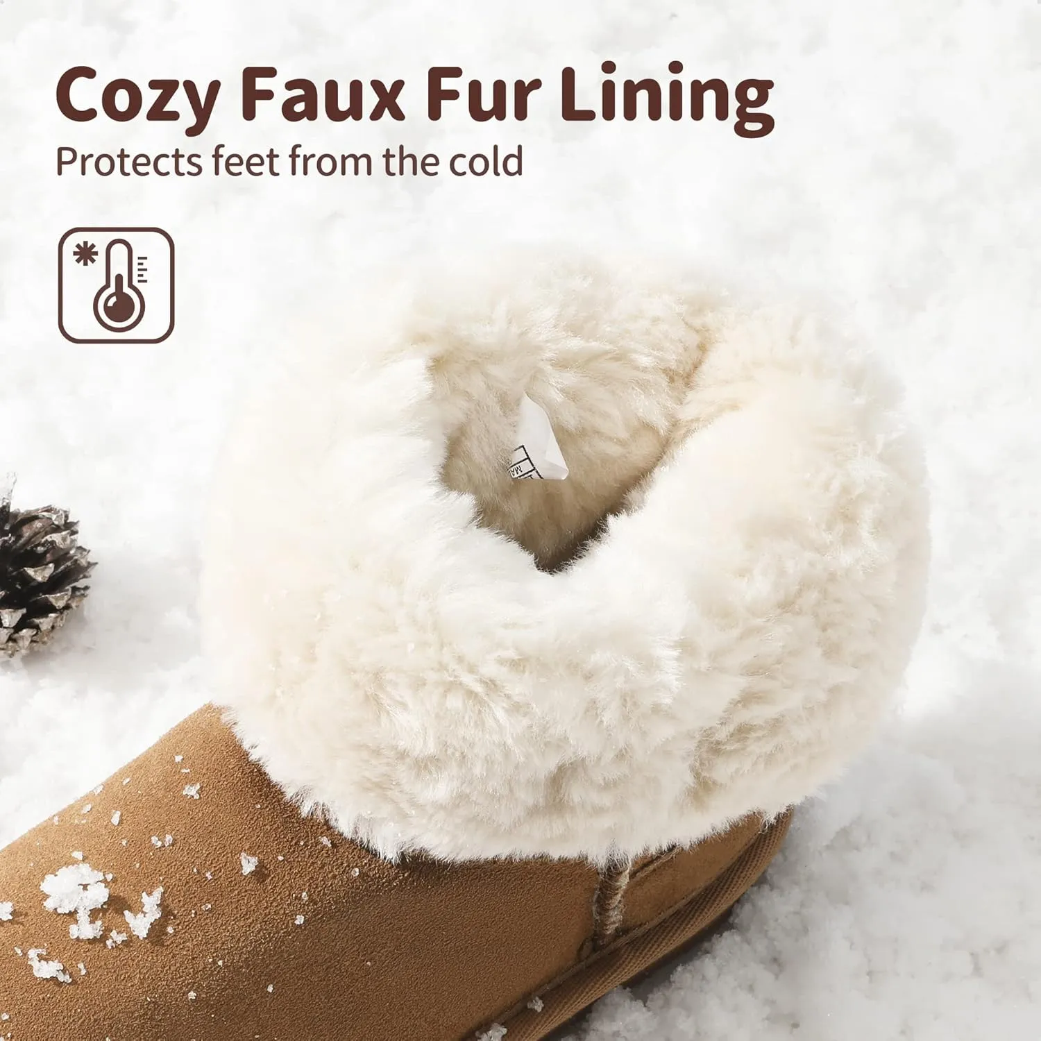 DREAM PAIRS Girls Boys Winter Boots Faux Fur Lined Mid Calf Kids Snow Tall Shoes FuzzyChic Kid's Buckle for Little Kid/Big Kid